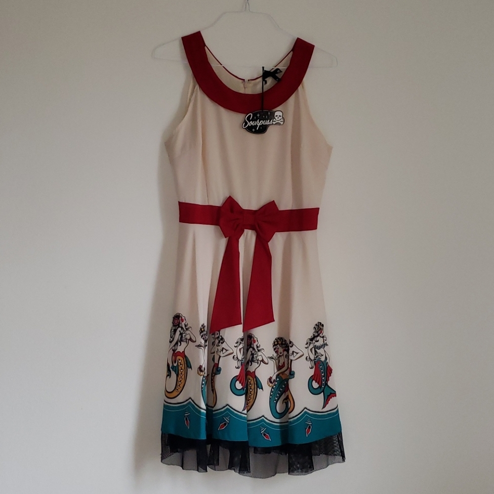 Sourpuss Clothing tattoo mermaid dance dress XL